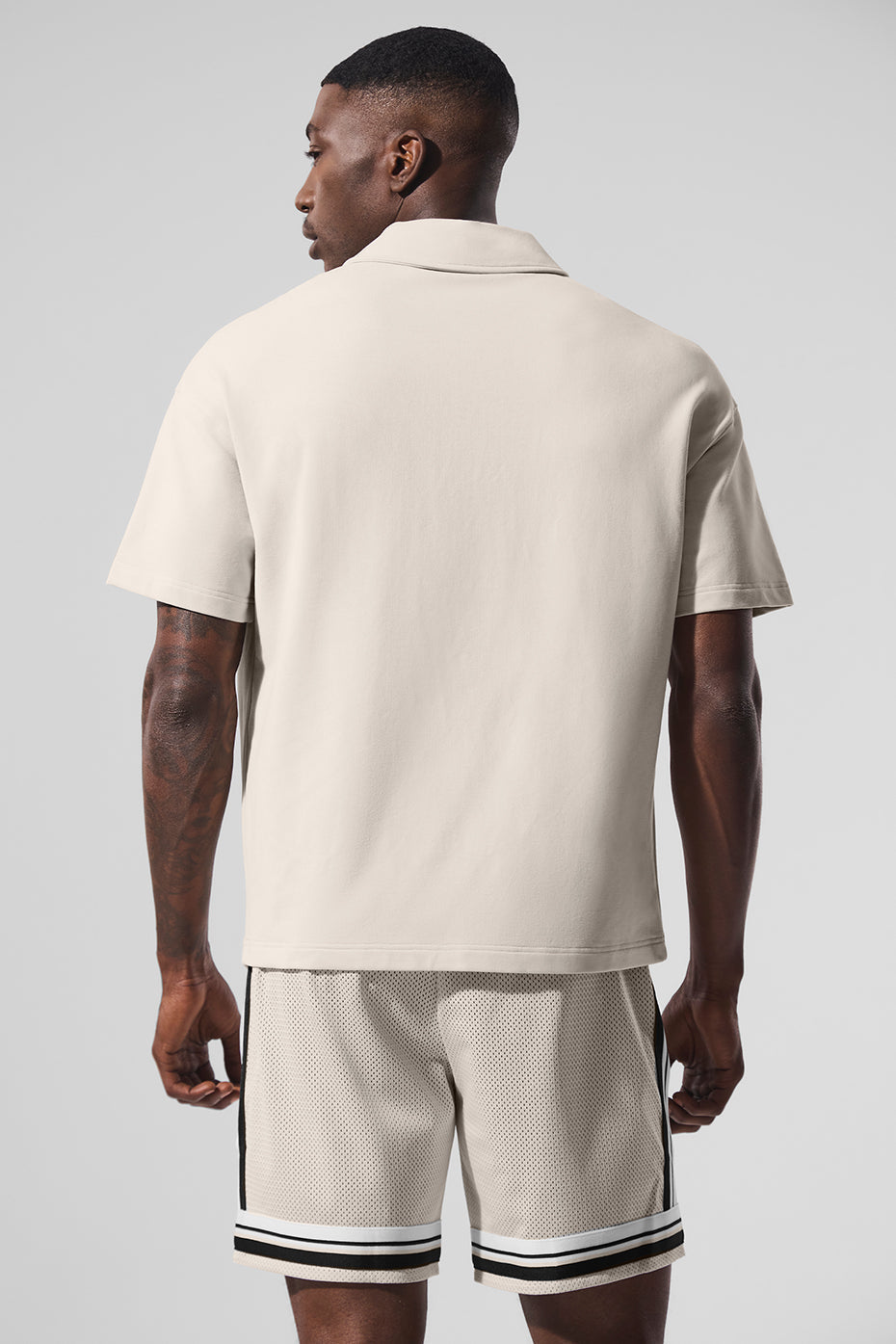 Double Take Short Sleeve Polo - Bone