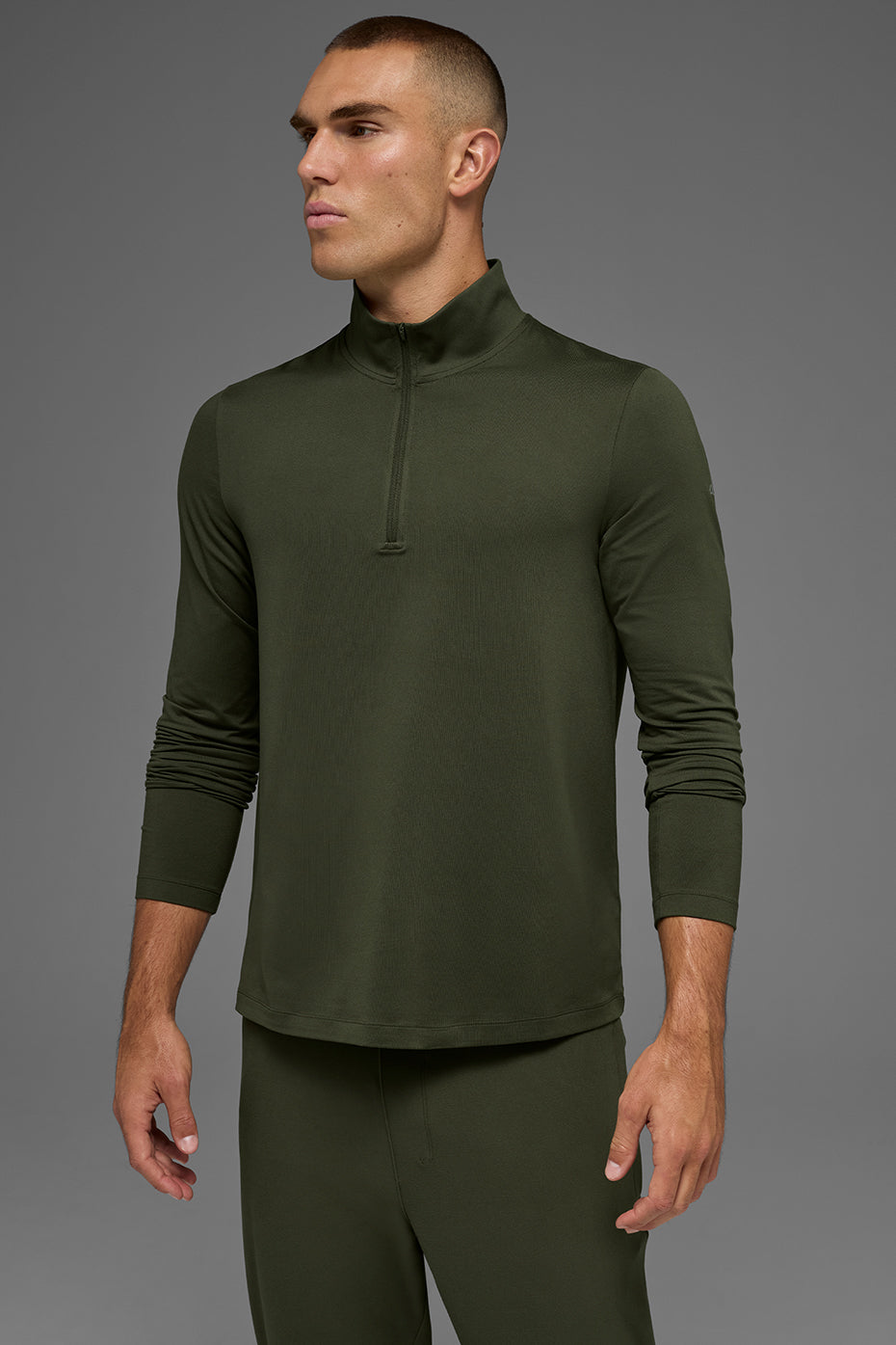 Conquer 1/4 Zip Reform Long Sleeve - Green Olive