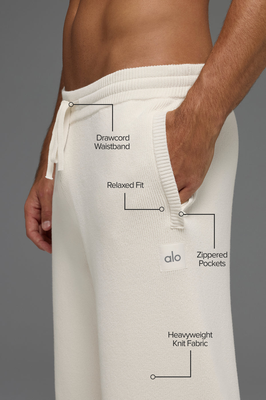 Scholar Straight Leg Sweatpant - Ivory