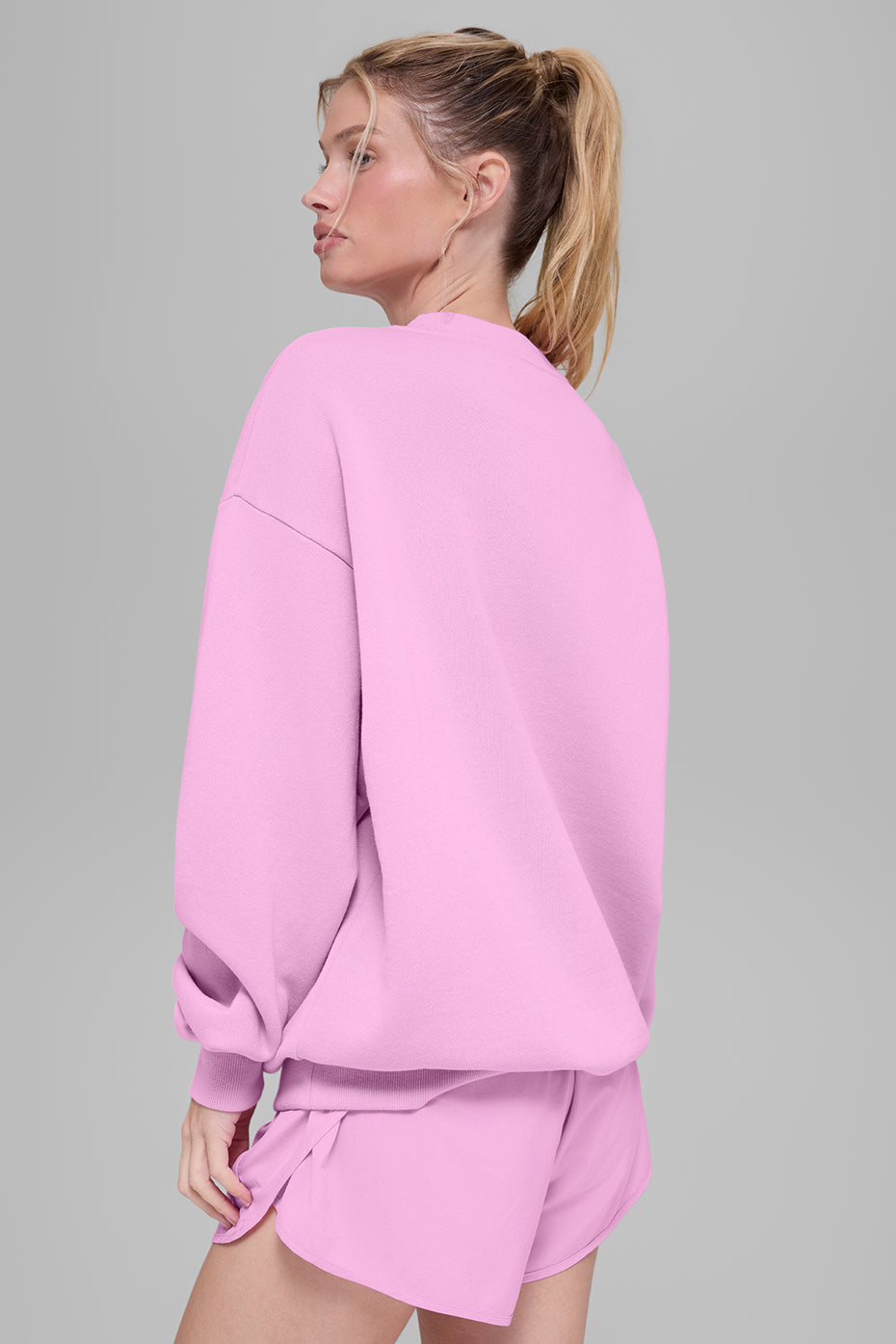 Accolade Crew Neck Pullover - Candy Heart Pink