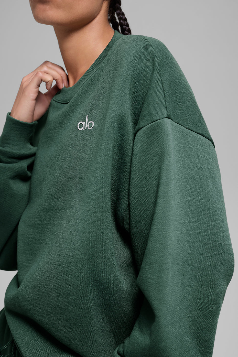 Accolade Crew Neck Pullover - Clover Green