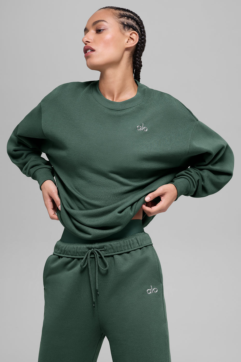 Accolade Crew Neck Pullover - Clover Green