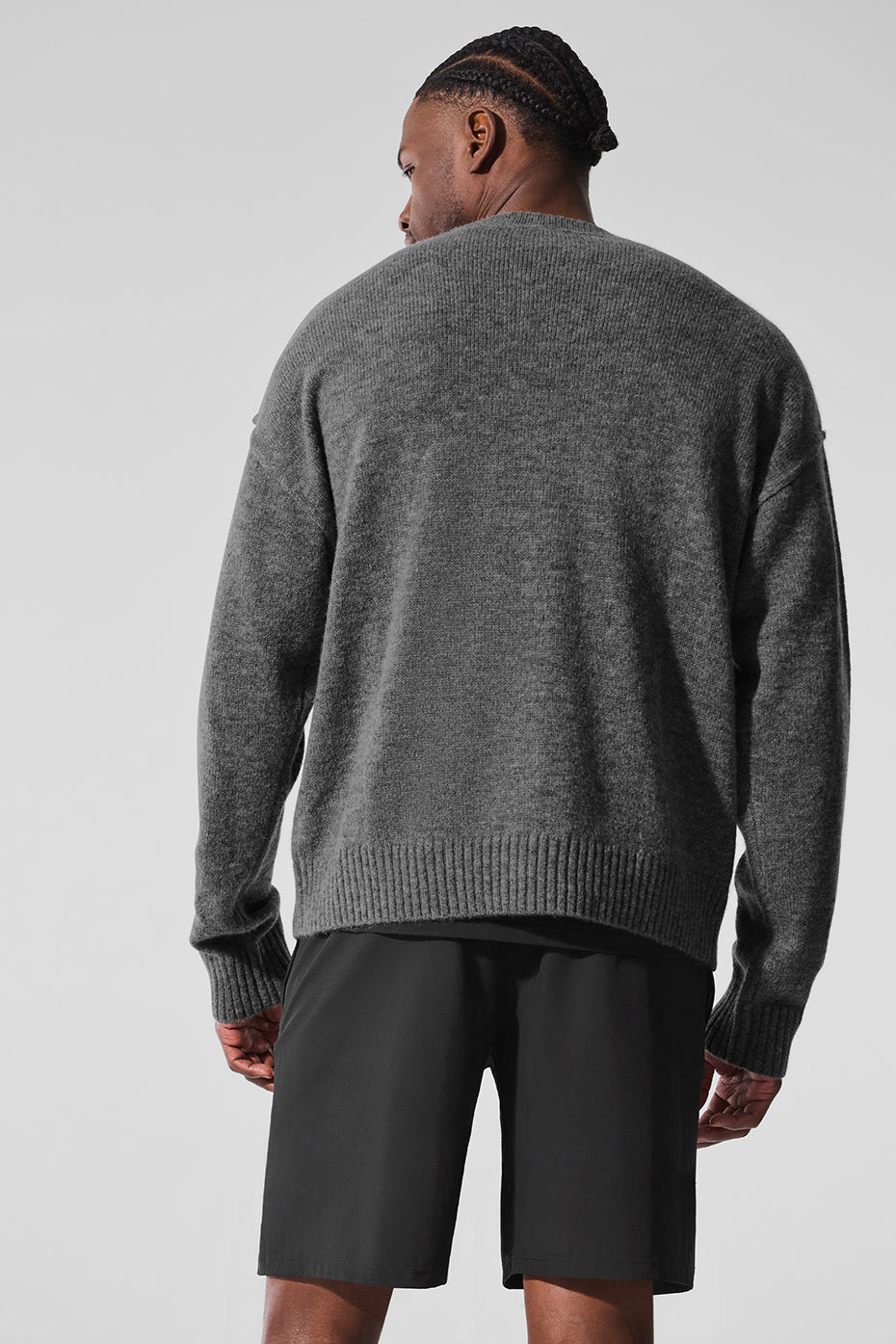 Unisex Wool Cashmere New Class Crewneck Sweater - Platinum Grey