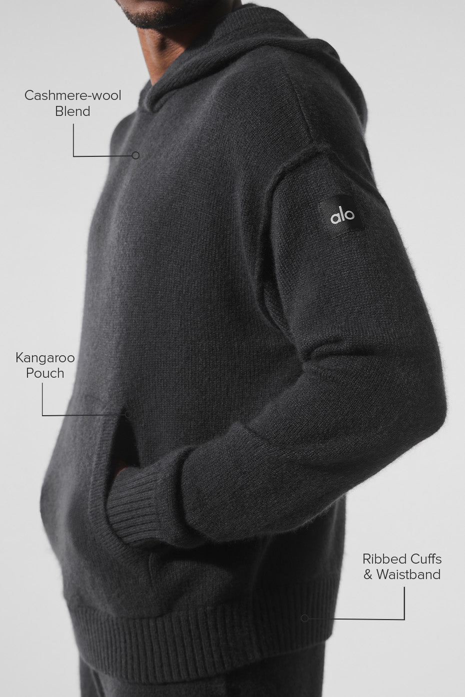 Wool Cashmere New Class Hoodie - Black