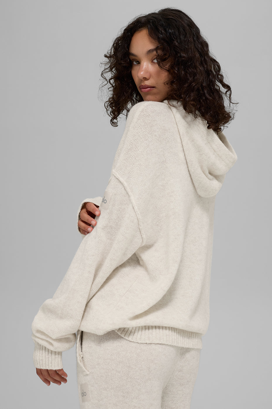 Wool Cashmere New Class Hoodie - Bone Heather