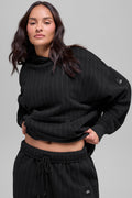 Pinstripe Hoodie - Black Pinstripe