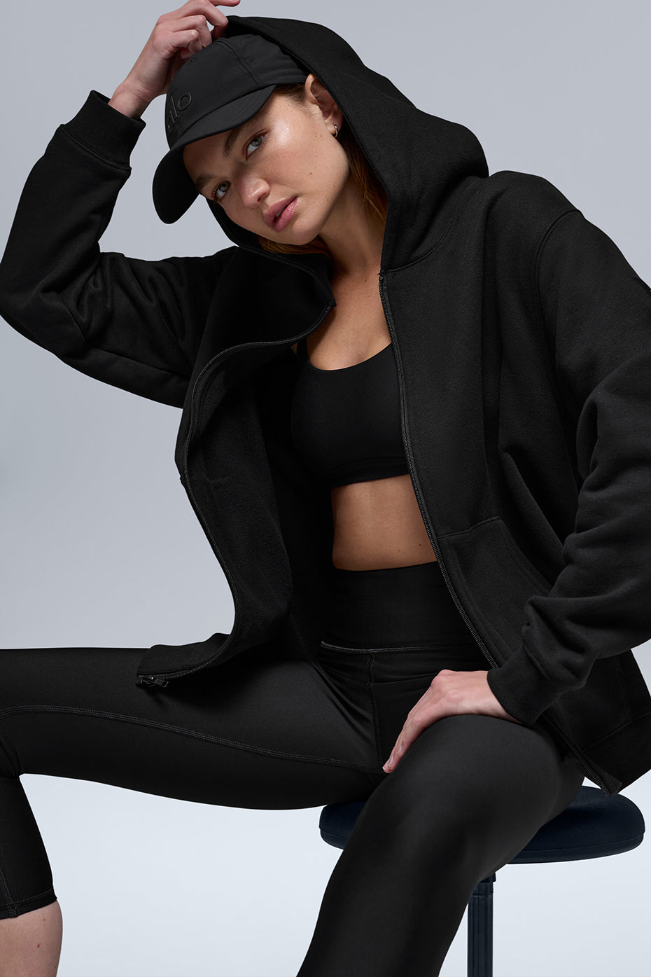 Renown Heavy Weight Full Zip Hoodie - Black
