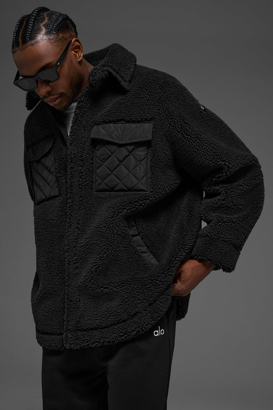 Sherpa Edge Shacket - Black