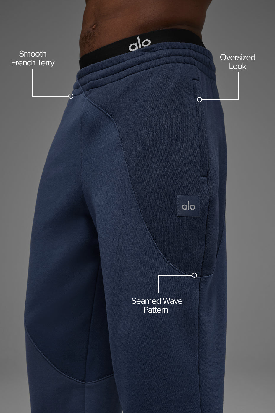 Make Waves Sweatpant - Navy Tonal