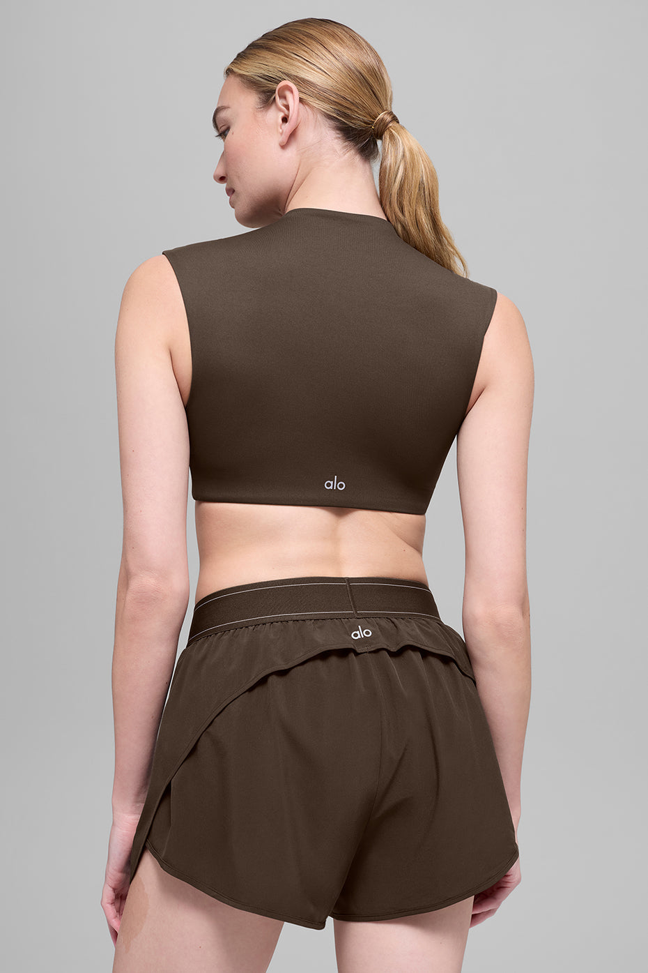 ALO Softsculpt Capped Out Short Sleeve - Espresso