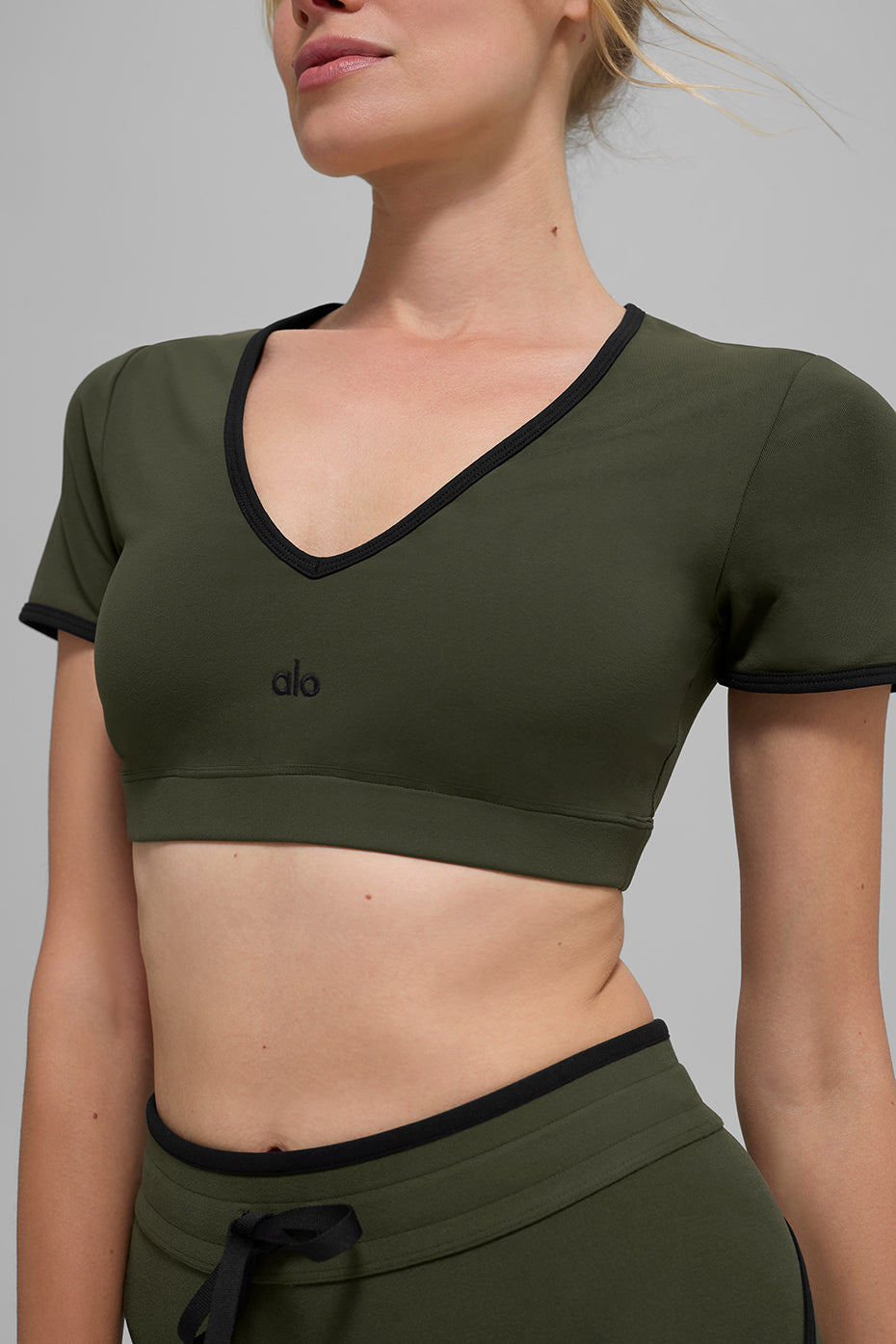 Airbrush Race Pace Short Sleeve - Green Olive/Black