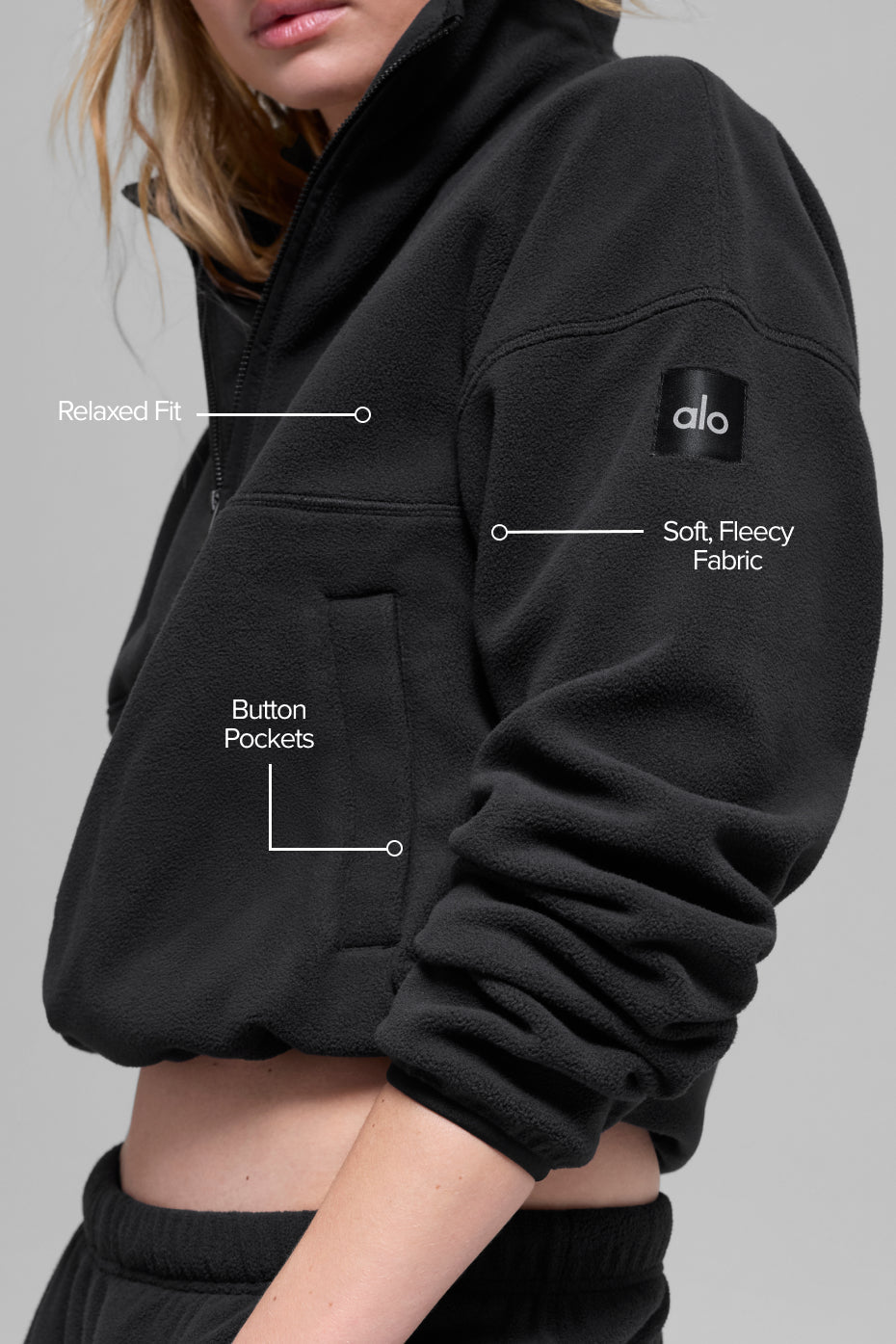 Polar Fleece Retreat Cover Up - Black