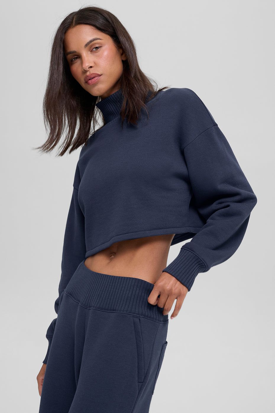 Cropped Serenity Coverup - Navy