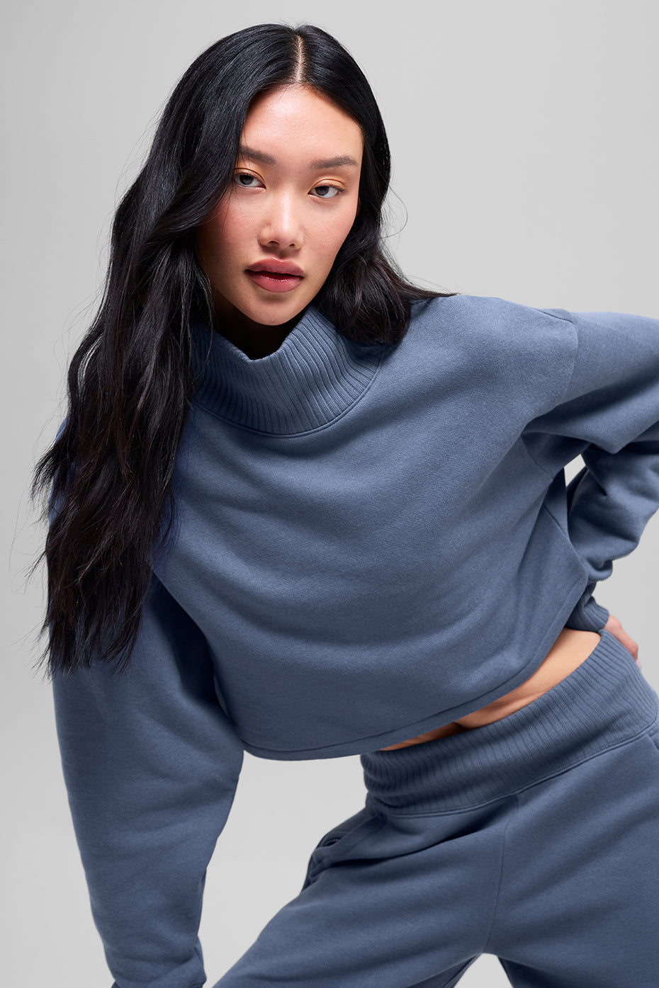 Cropped Serenity Coverup - Bluestone