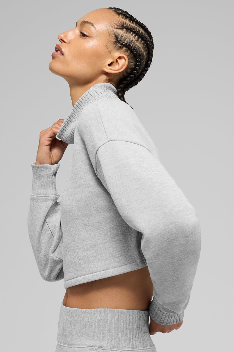 Cropped Serenity Coverup - Athletic Heather Grey
