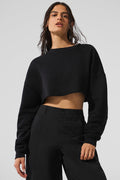 Extreme Cropped Pullover - Black