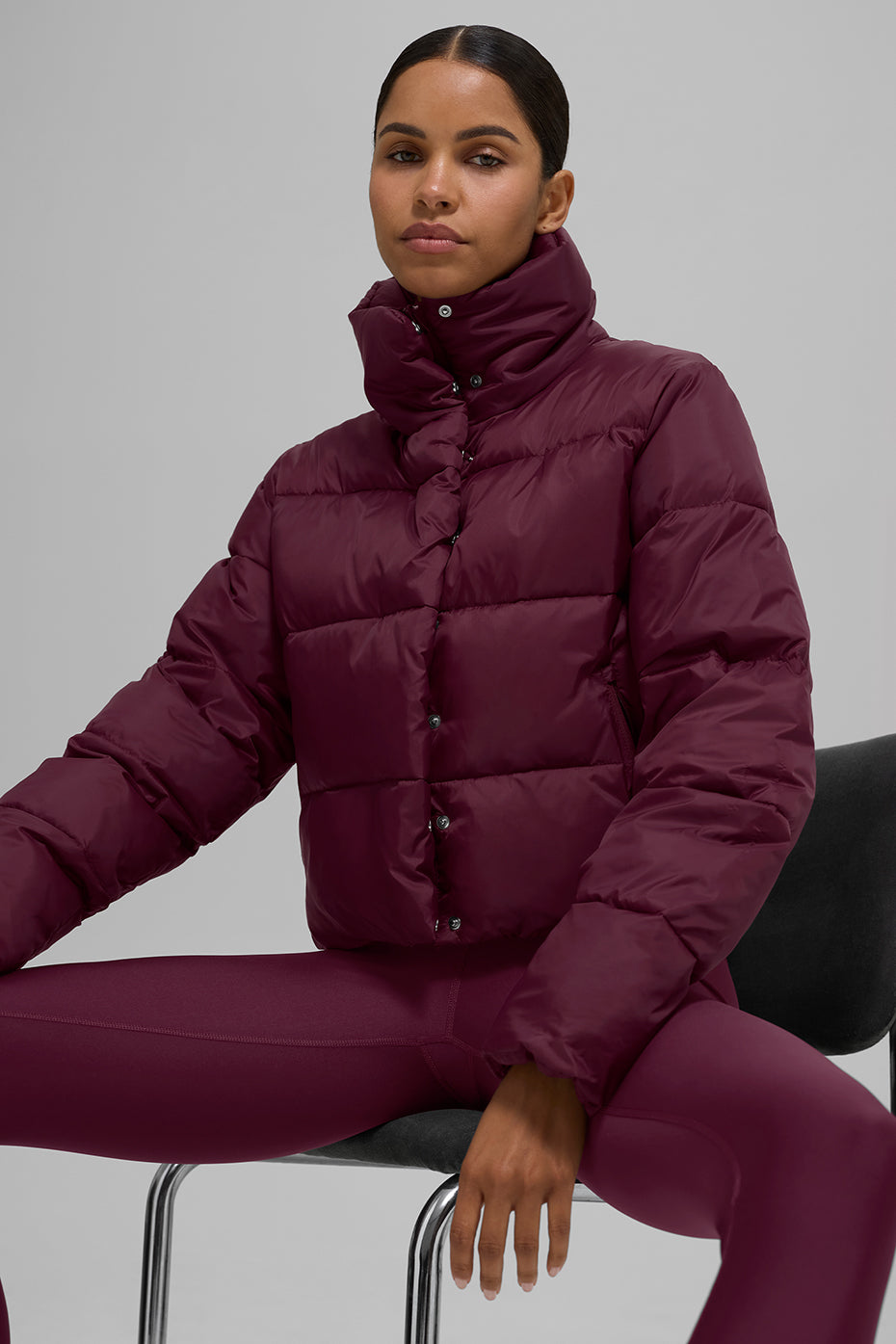 Gold Rush Puffer - Burgundy
