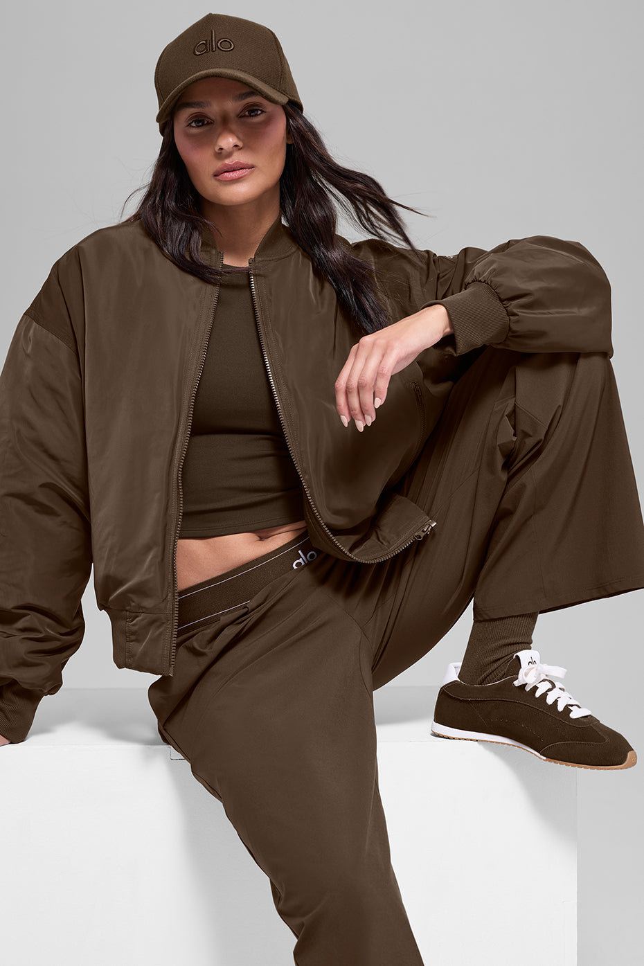 Faux Fur Urbanite Bomber - Espresso/Ivory