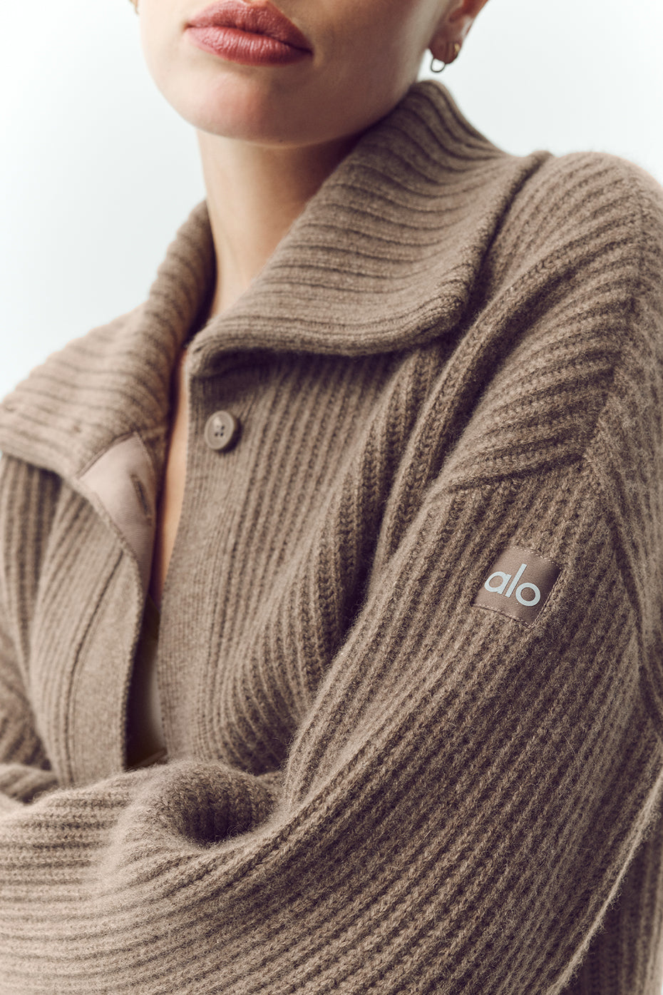 Cashmere Northstar Long Cardigan - Alpine Cocoa Heather