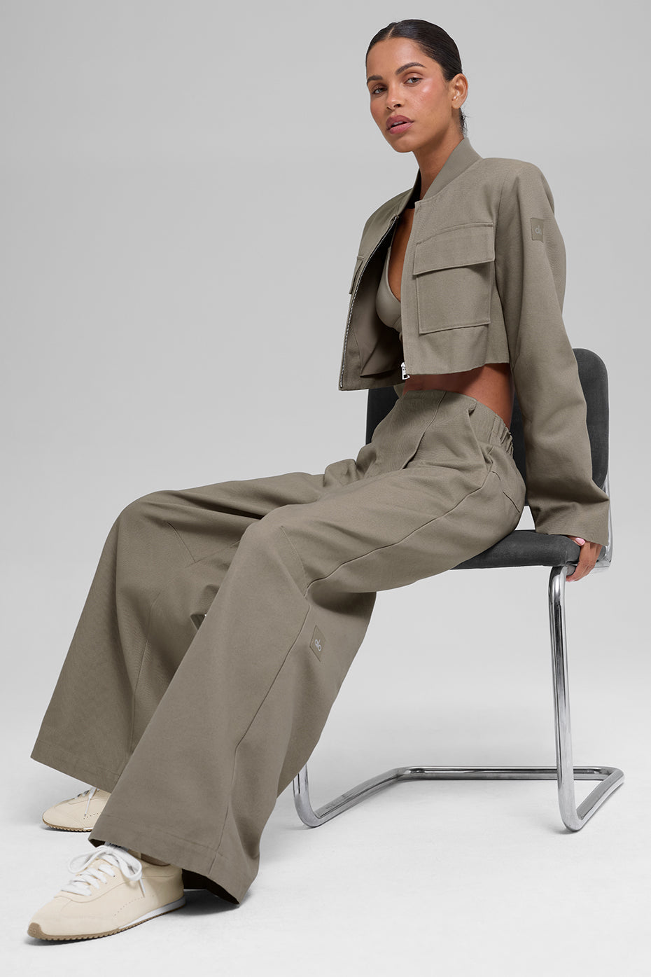 Cropped Main Character Jacket - Light Cocoa
