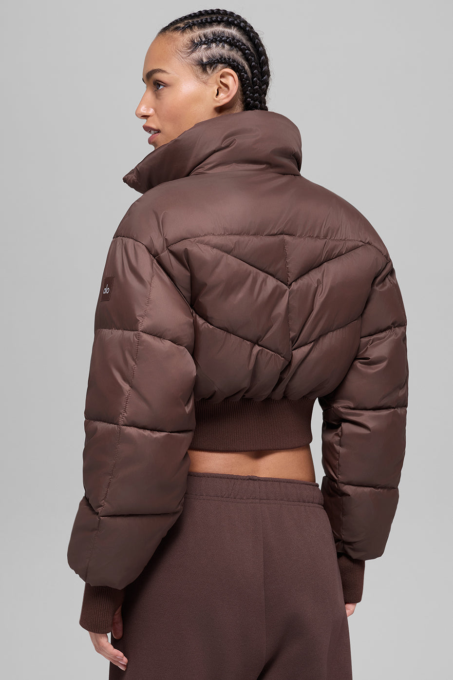 Cropped Atmosphere Puffer - Brownstone