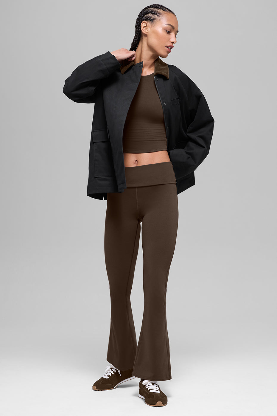 Twill Barn Jacket - Black/Espresso