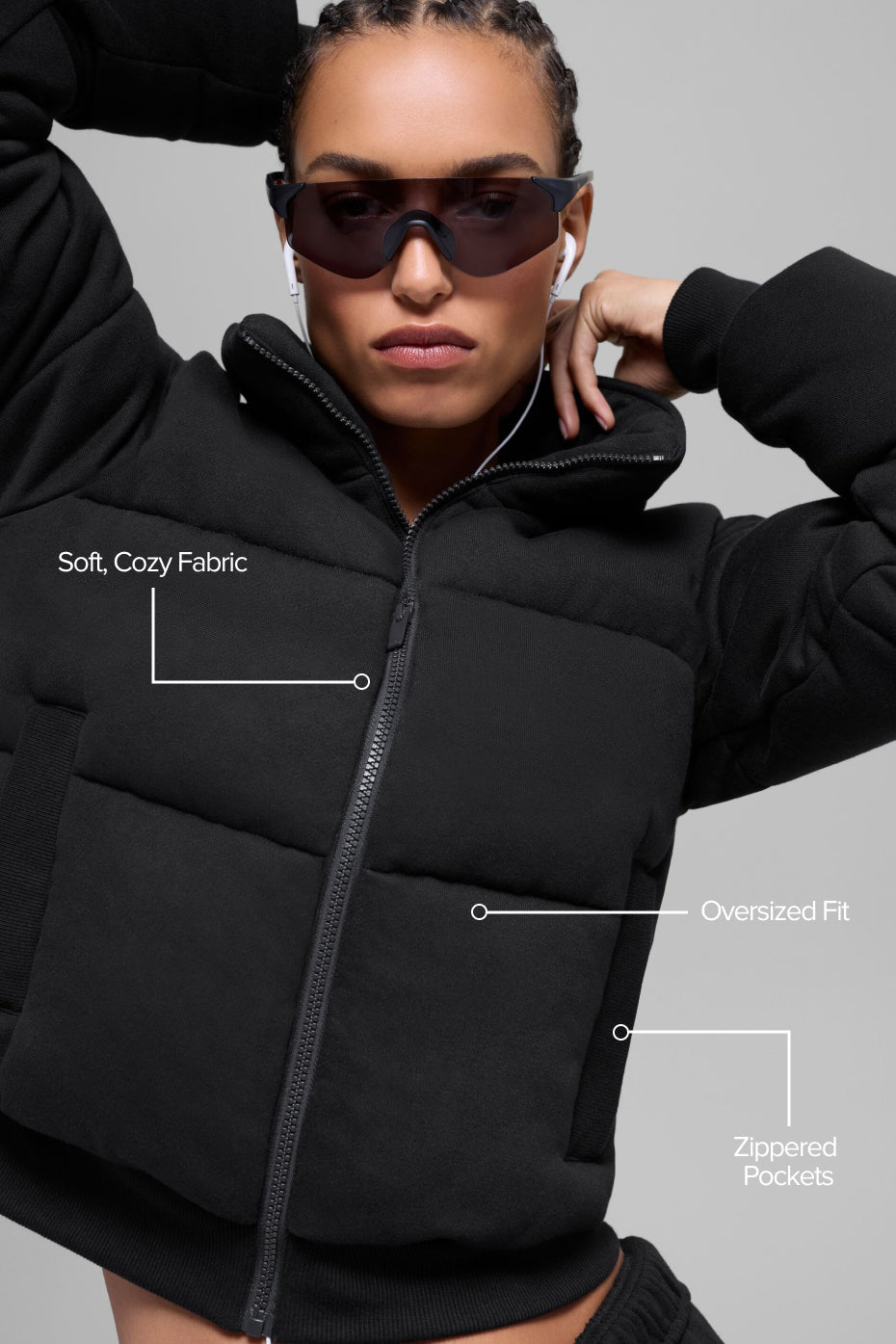Sweatshirt Puffer - Black