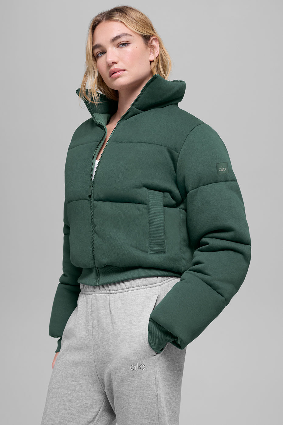 Sweatshirt Puffer - Clover Green
