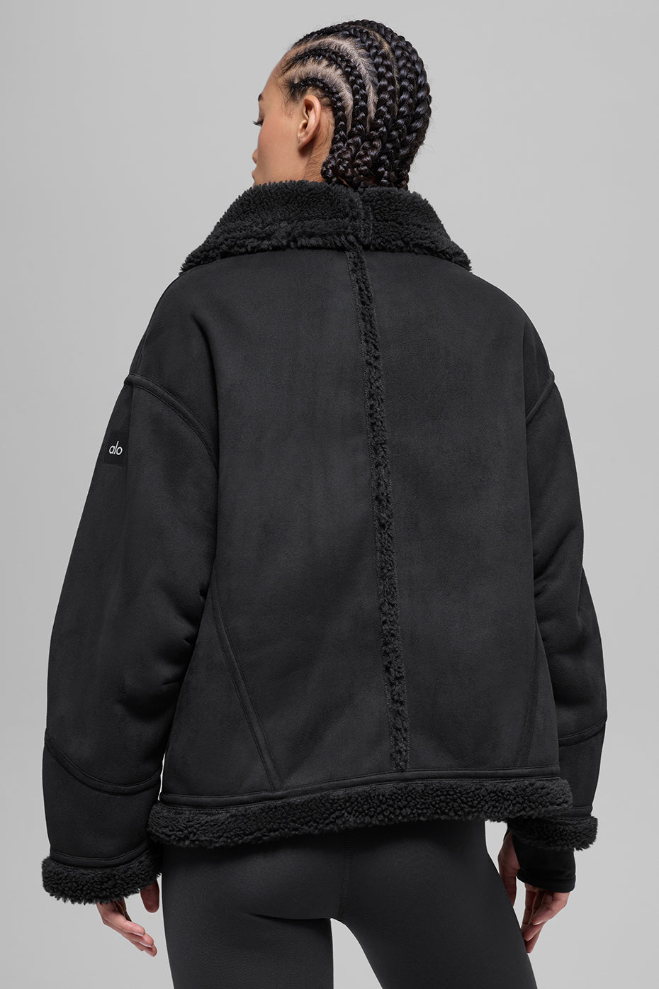 Faux Shearling Grand Jacket - Black