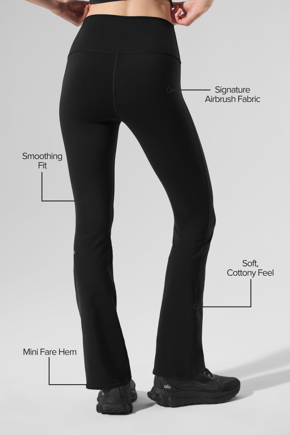 Airbrush High-Waist 7/8 Bootcut Legging - Black