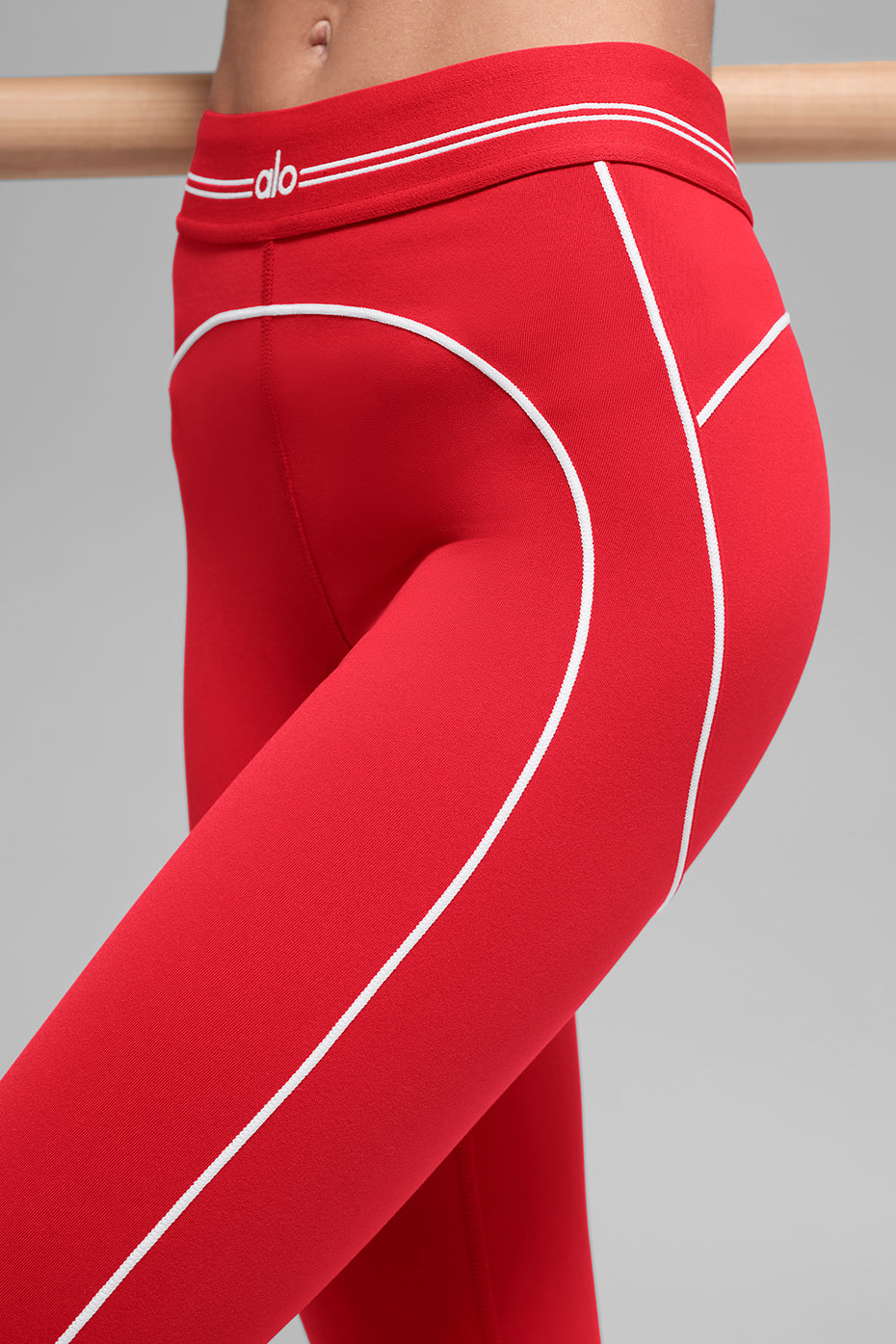 Airbrush High-Waist Heart Throb Legging - Bright Red/White