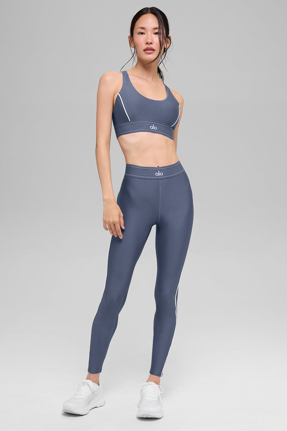 Airlift High-Waist Suit Up Legging - Bluestone/White