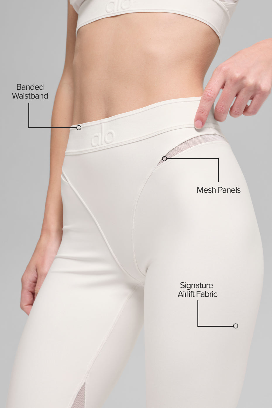 Airlift High-Waist 7/8 Rebel Legging - Ivory