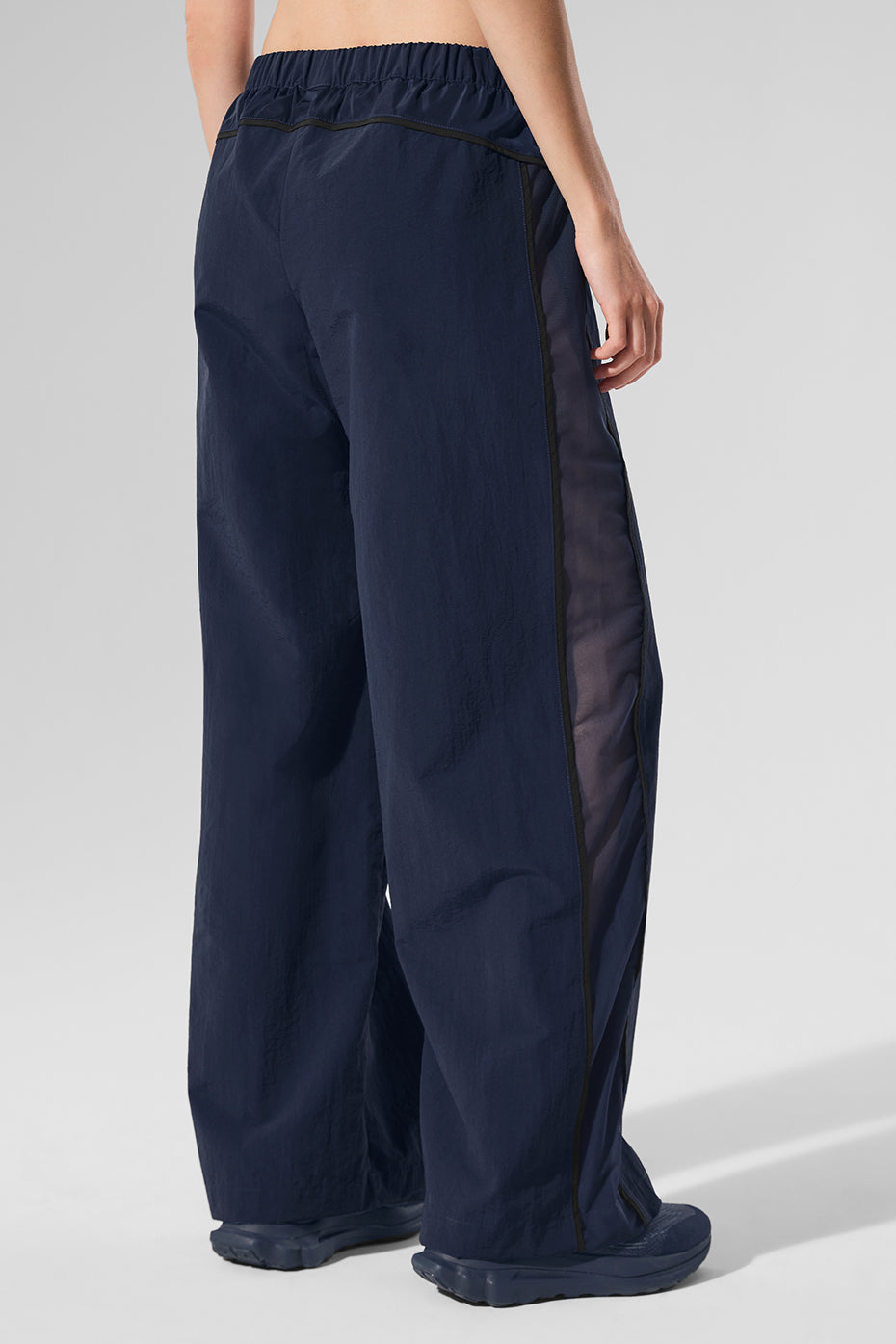 High-Waist Origin Wide Leg Track Pant - Navy/Black