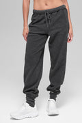 Polar Fleece High-Waist Retreat Jogger - Dark Heather Grey