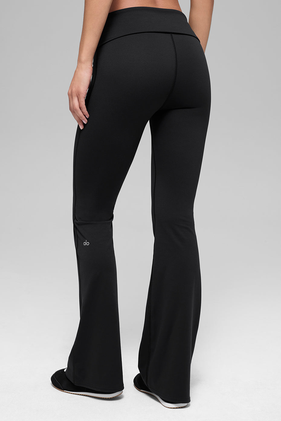 ALO Softsculpt Foldover Flare Legging - Black