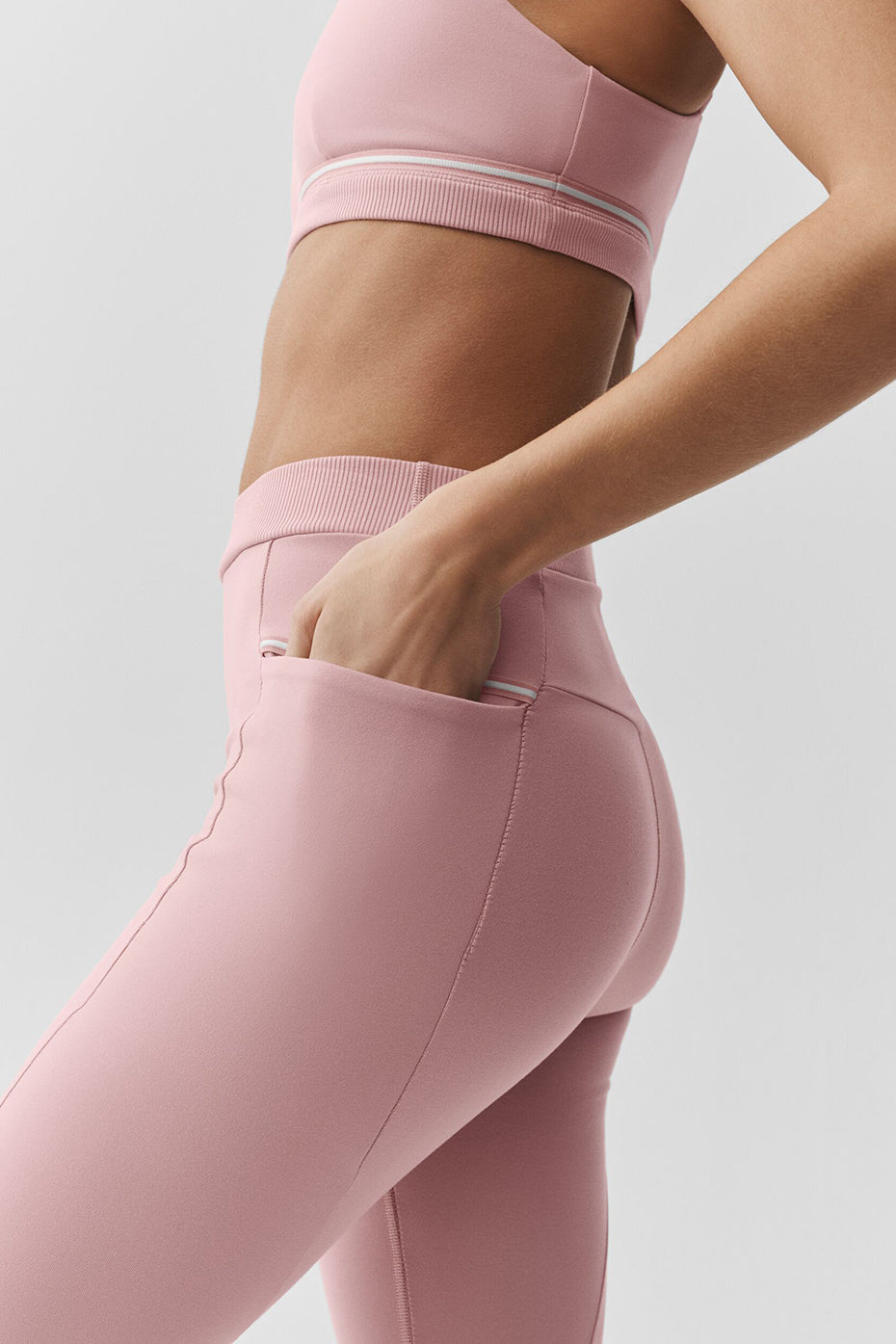 Airbrush High-Waist Fast Track Legging - Vintage Pink/White