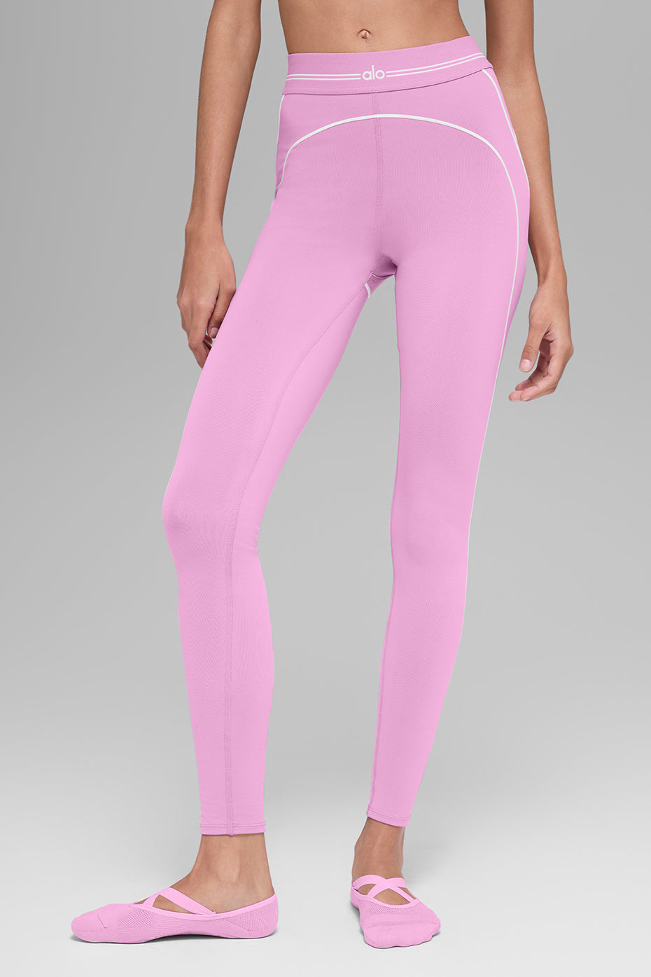 Airbrush High-Waist 7/8 Heart Throb Legging - Candy Heart Pink/White