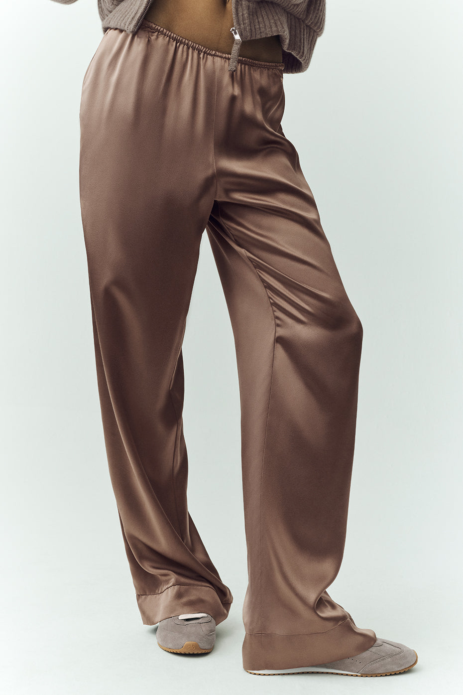 Silk Luminous Pant (Long) - Alpine Cocoa