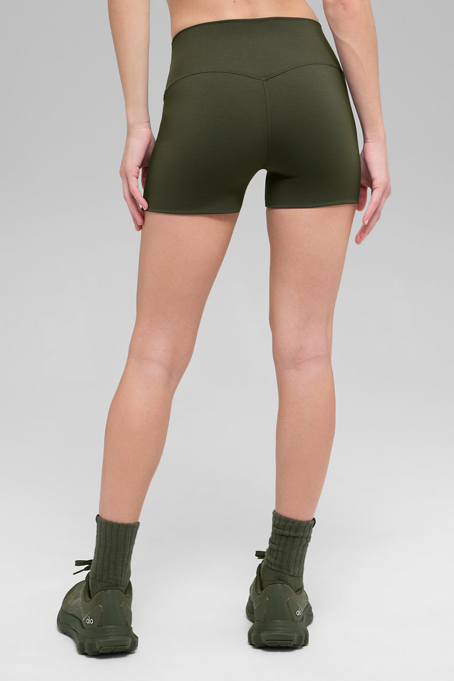3" ALO Softsculpt High-Waist Precision Short - Green Olive