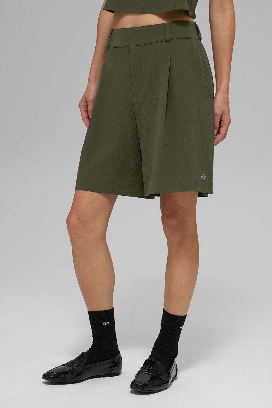 High-Waist Dreamscape Short - Green Olive