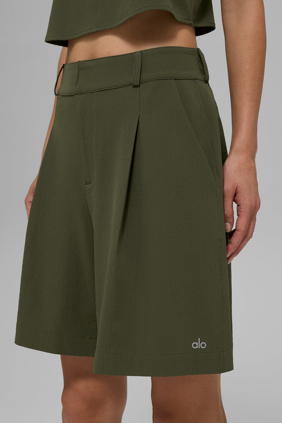 High-Waist Dreamscape Short - Green Olive