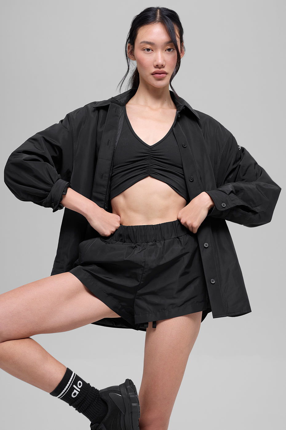 High-Waist Socialite Short - Black