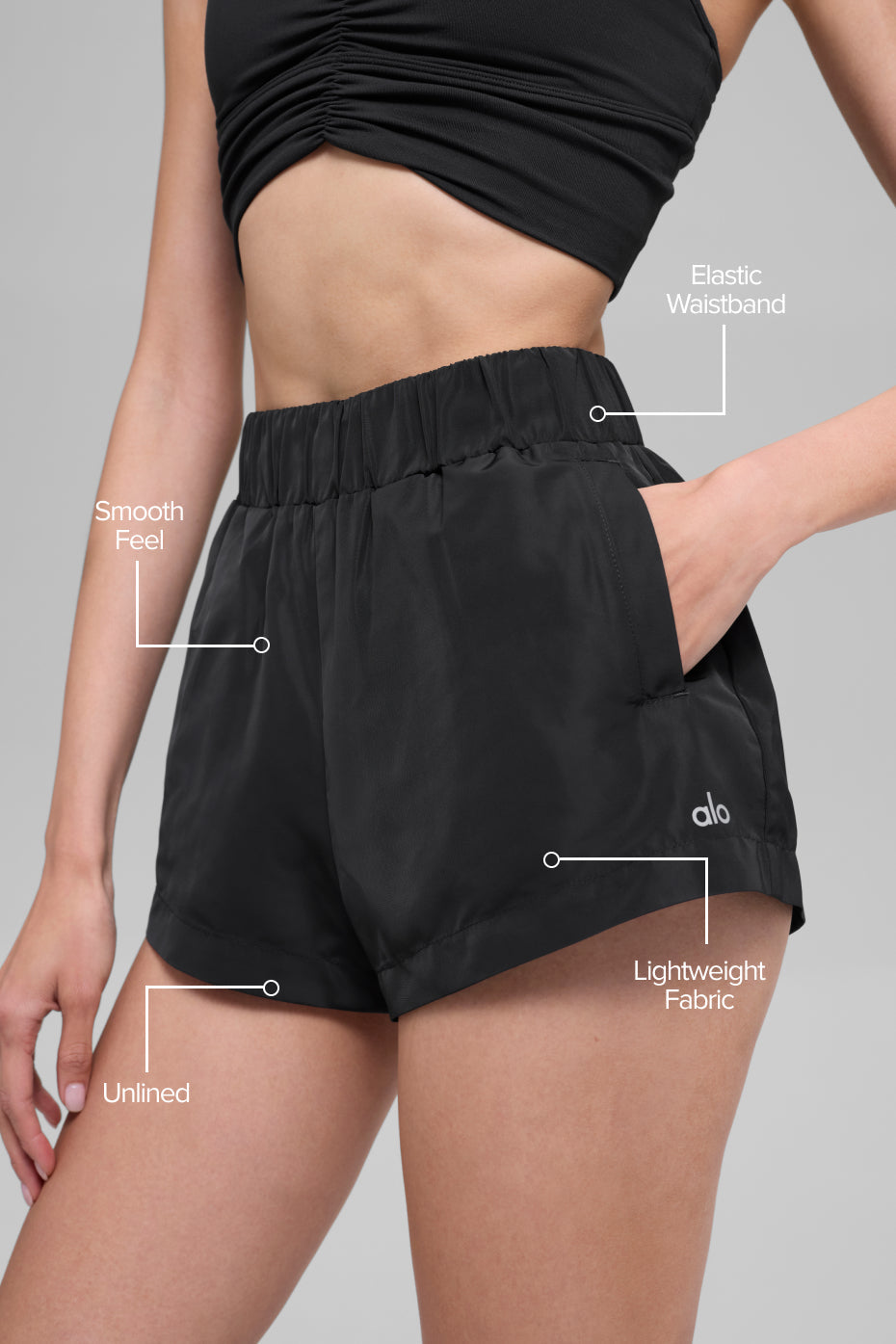 High-Waist Socialite Short - Black