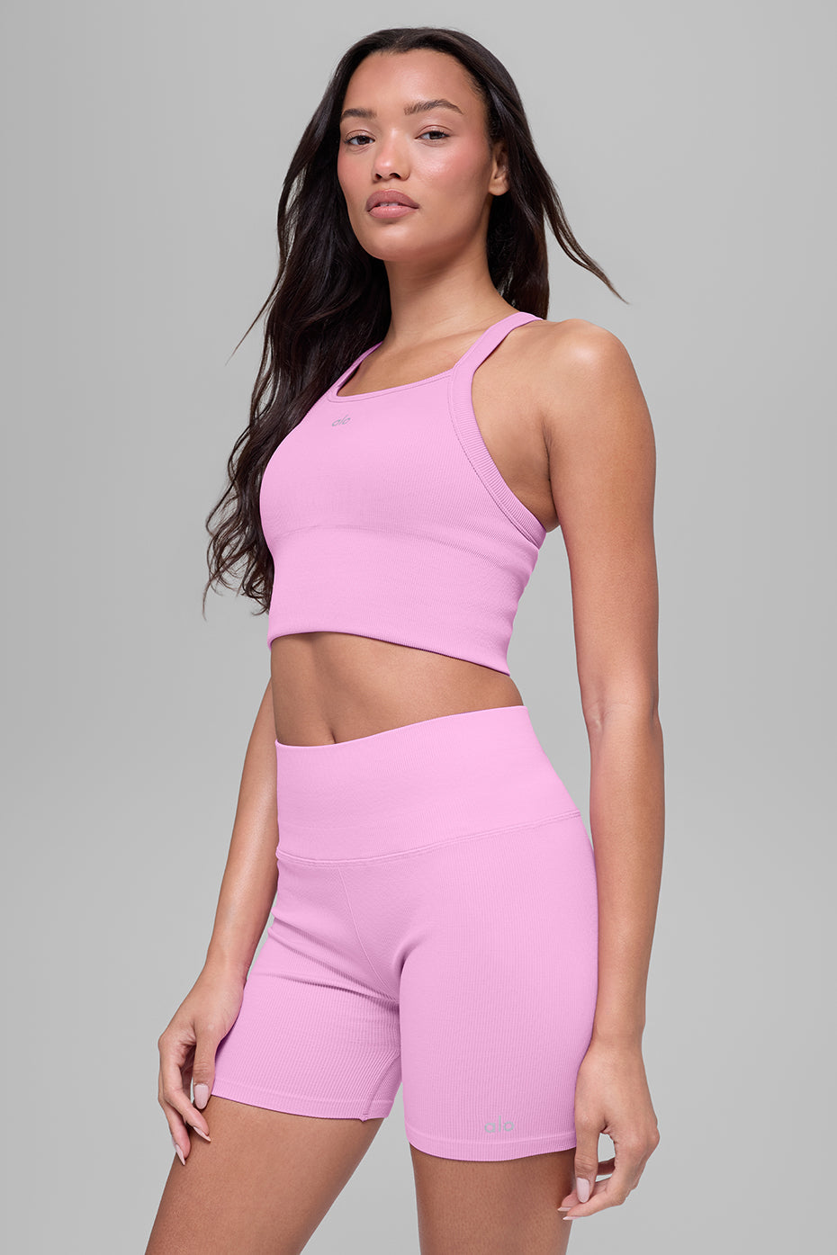 Seamless Ribbed Favorite Bra Tank - Candy Heart Pink