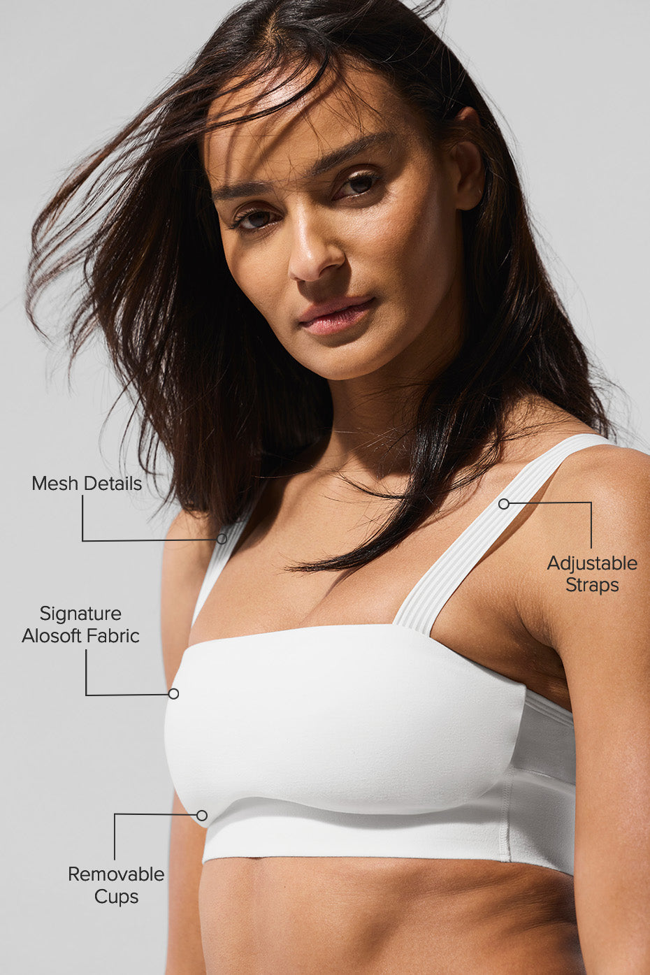 Alosoft Serve It Up Bra - White