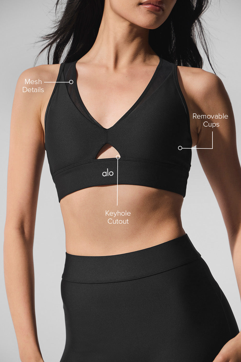 Airlift Mesh Just Right Bra - Black