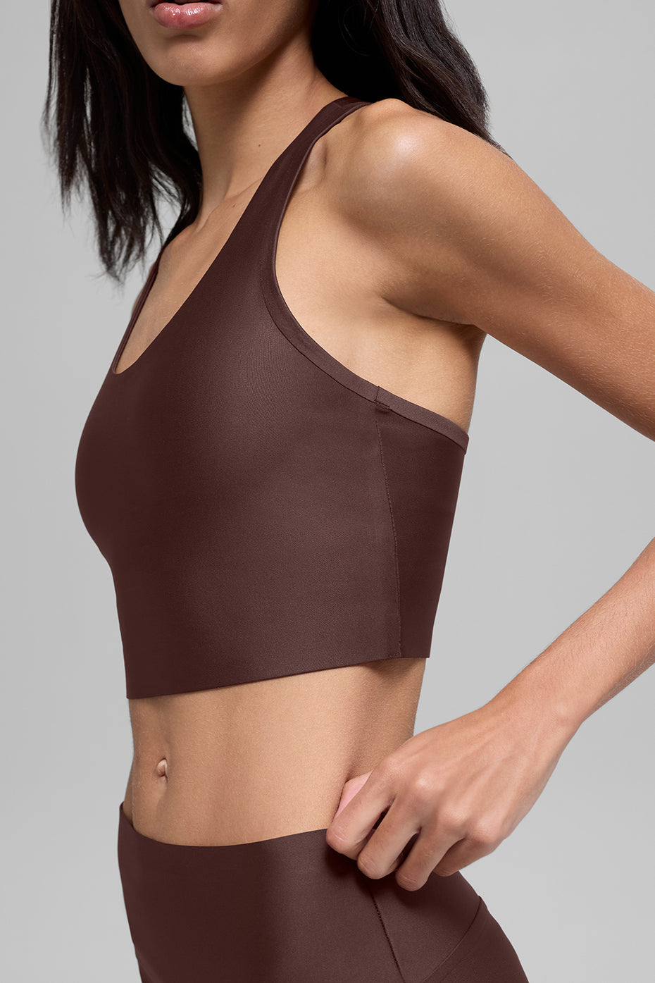 Airlift Super Sleek Bra Tank - Brownstone