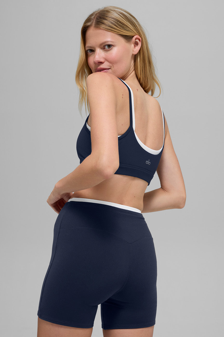 Airbrush Double Up Bra - Navy/White