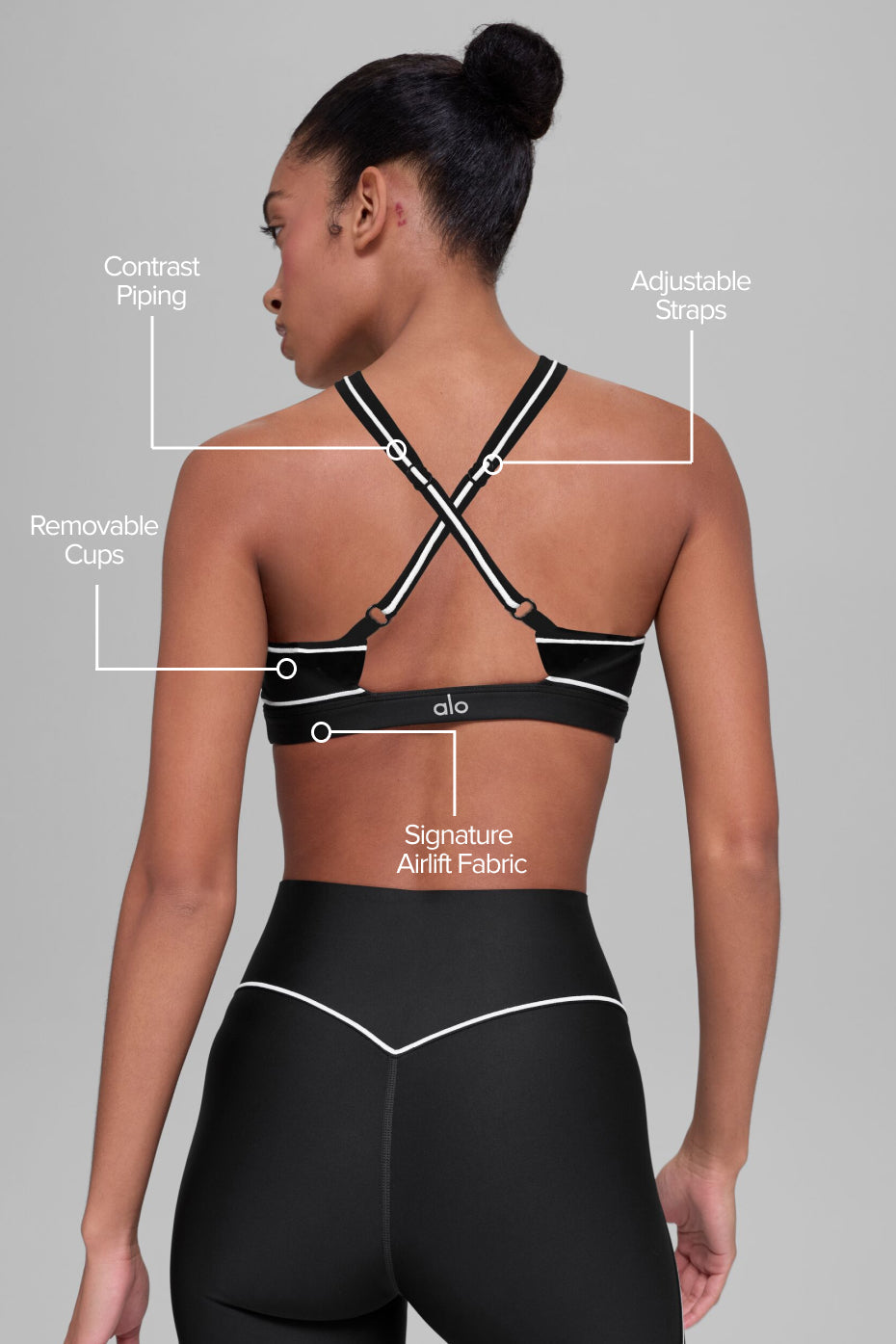 Airlift Haven Bra - Black/White